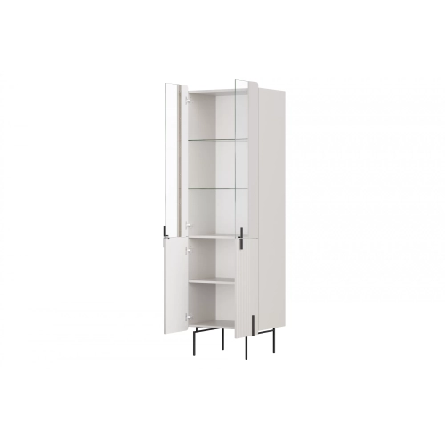 Witryna Malmi 60 cm - kaszmir / czarne nóżki